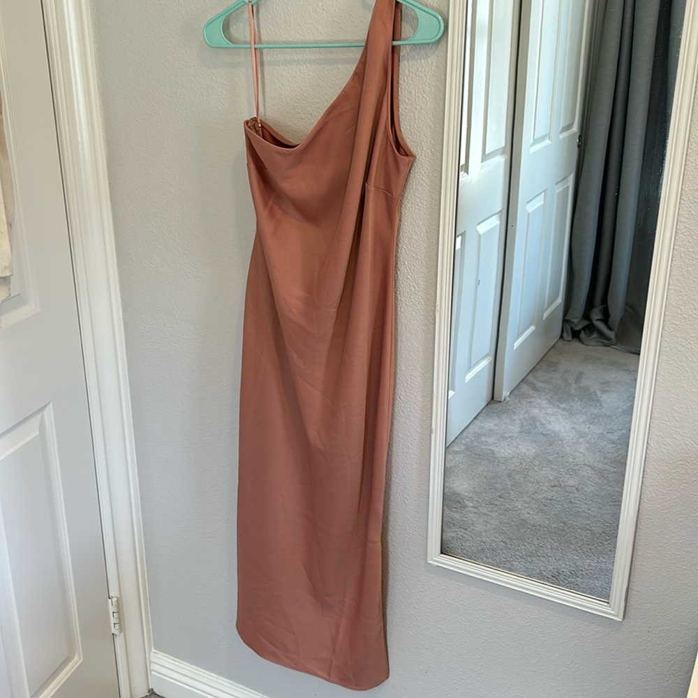 BHLDN one shoulder dress